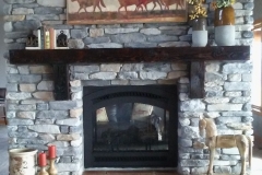 Two Sided Custom Rock Fireplace