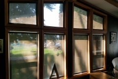 Fixed Angled Shades with Roller Shades